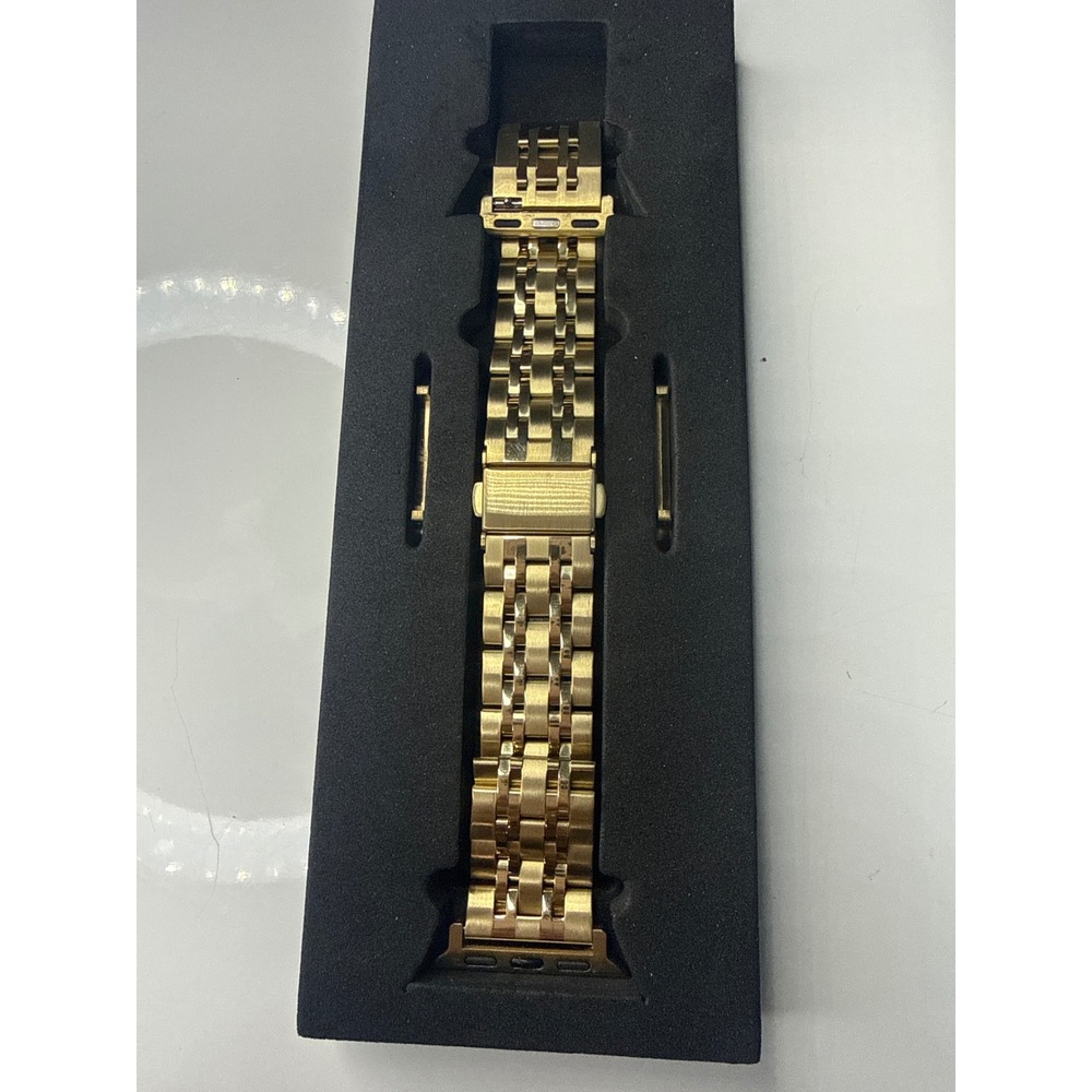 Posh Tech Gold Stainless Steel 5-Link Replacement Band for Apple Watch